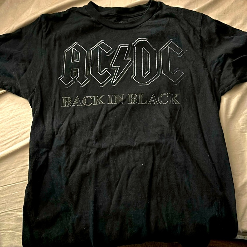 This is an AC/DC back in black graphic Tee shirt
